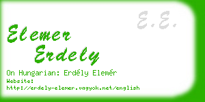 elemer erdely business card